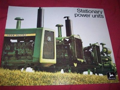   John Deere Stationary Power Unit Brochure Nice 6531 6404 4270  