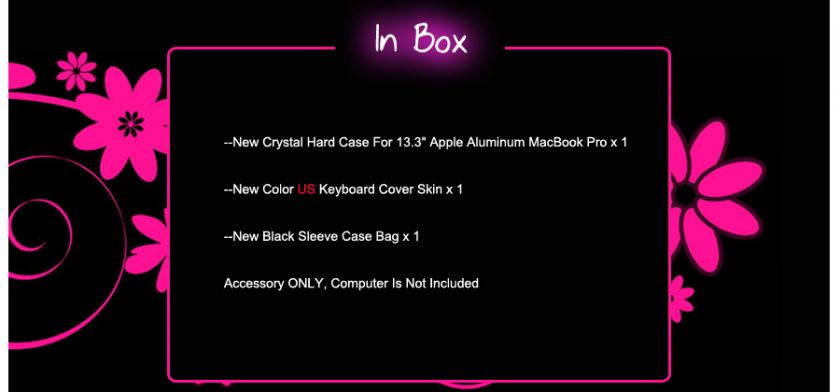 Hard Cover Case + Bag + KB Skin For MacBook Pro 13 13.3 Aluminum 