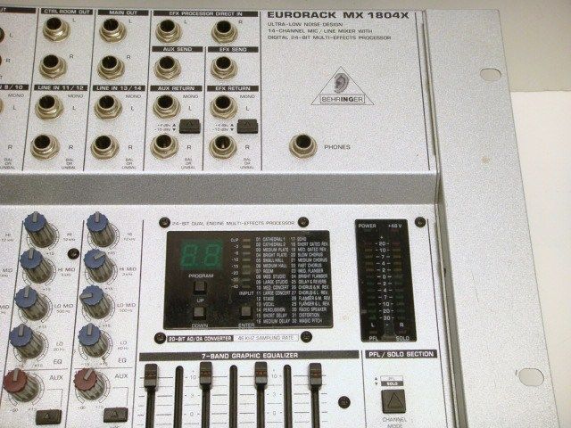 BEHRINGER EURORACK MX1804X MIXER   NO ADAPTER  