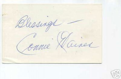 Connie Haines Jazz Big Band Singer Signed Autograph  