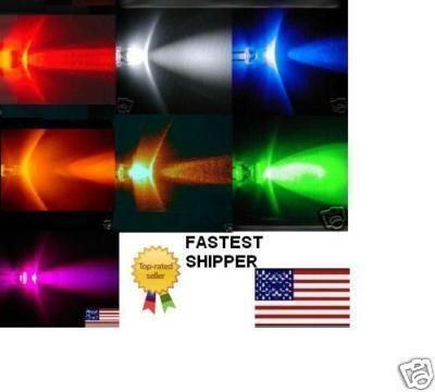   3mm LED 4 color Red White Blue Blue Green Yellow Orange Pink UV *USA