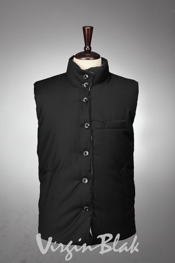 vb HOMME Reversible Puffer Vest BLACK, GRAY 4CH  