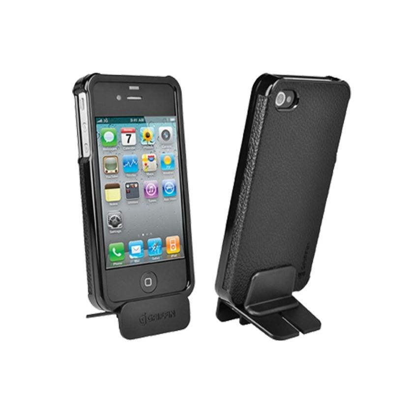 iPhone 4 4s Griffin Elan Form Leather Case with Stand Hard Snap On 
