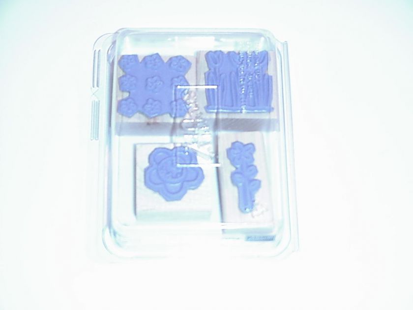 Stampin Up 4 Rubbber Stamps, Pocket Full of Posies  