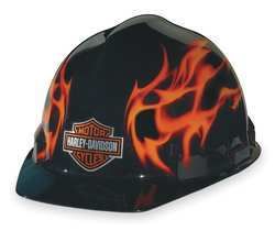 Hard Hat Cap Harley Davidson (R) Flames Safety Helmet  