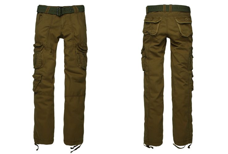 NWT MATCHIC Womens Baggy Cargo Pants Lt green Orange Size S XL #2055