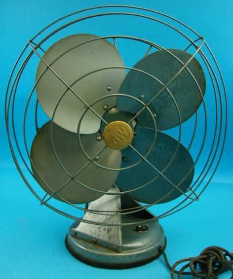Mimar Electric Fan 416XX MP 4 Blade Large 16 Vtg Deco Space Age 