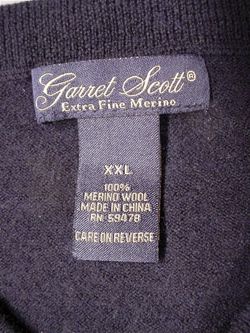 GARRET SCOTT Classic Wool Sweater Vest (Mens XXL)  