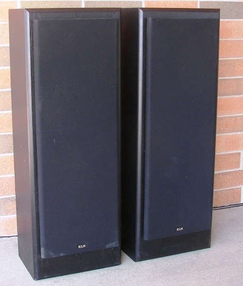 KLH AV 55 Floor Standing Speakers ~ 375 Watt Black Tower ~ Loud 