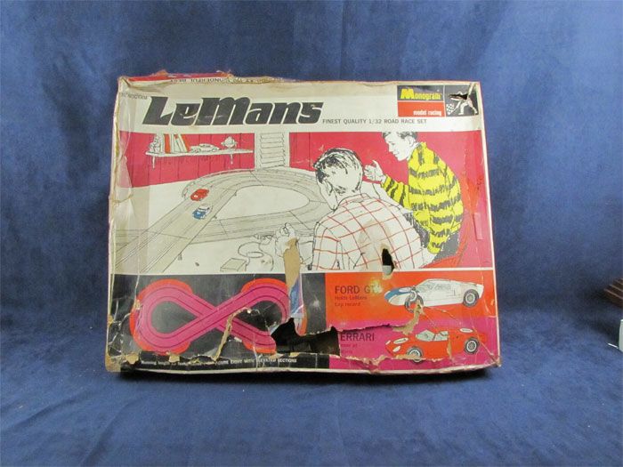 Vintage Monogram 1/32 LeMans Slot Car Track Set In Box  