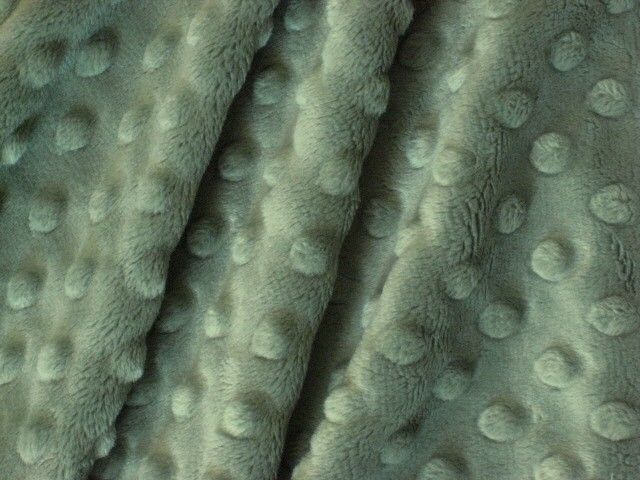 OLIVE GREEN MINKY DIMPLE DOT CHENILLE SEW FABRIC 30x36  