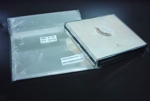  pcs double cd jewel case resealable cello bags sleeves crystal clear 