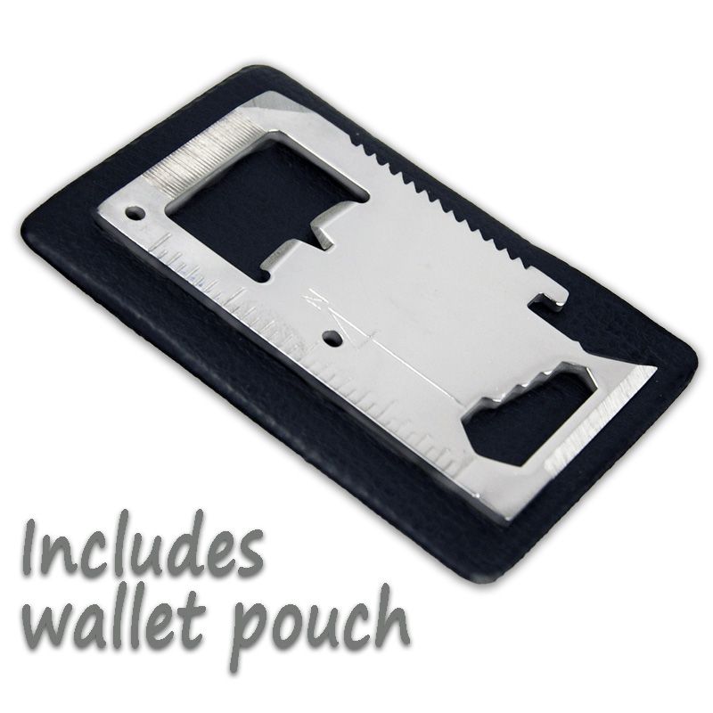 11 Tools in 1 Stainless Steel Credit Card Survival Tool  