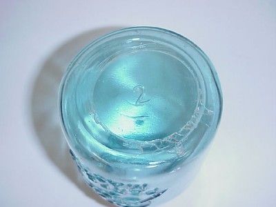 ANTIQUE BALL PERFECT MASONS JAR AQUA BLUE GLASS  